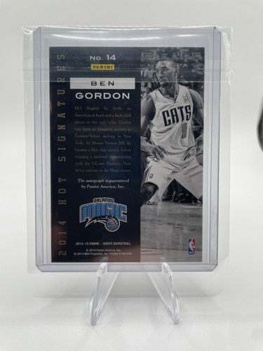 2014 15 Panini NBA Hoops Ben Gordon Hot Signatures Refractor Auto #14 (2).1