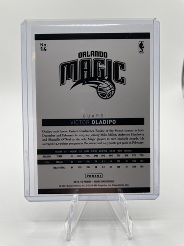 2014 15 Panini NBA Hoops Victor Oladipo Artists Proof Silver Prizm 99 #14 (2).1