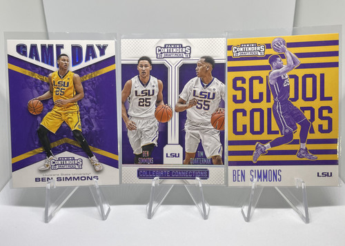 2016 17 Panini Contenders Ben Simmons Gameday + School Colors Rookie Insert Set (1).1