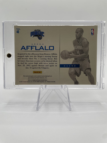 2012 13 Panini Intrigue Arron Afflalo Auto Jerseys 25 #40 (2).1