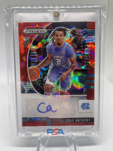 2020 21 Panini Prizm Draft Picks Cole Anthony Red Ice Prospect Rookie Auto SP (1).1