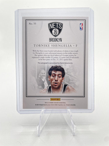 2012 13 Panini Crusade Tornike Shengelia Quest Auto #33 (2).1