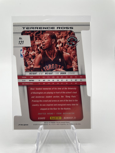 2013 14 Panini Prizm Terrence Ross Purple Prizm Die Cut 49 SSP (2).1