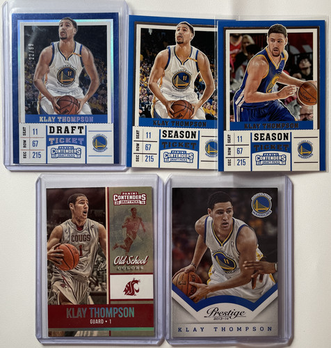 2017 18 Panini Contenders Klay Thompson Draft Ticket 99 + School Colors +Variation (1).1