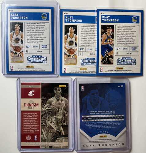2017 18 Panini Contenders Klay Thompson Draft Ticket 99 + School Colors +Variation (2).1