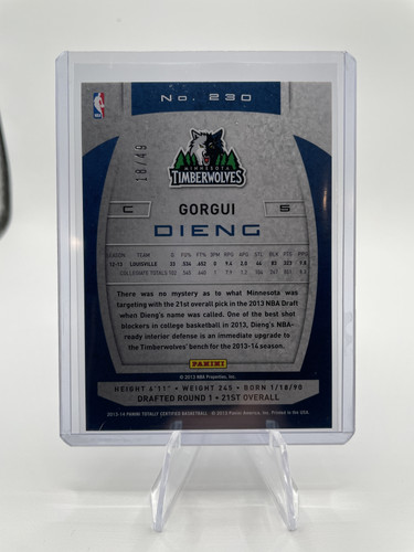 2013 14 Panini Totally Certified Gorgui Dieng Blue Foil Rookie 49 #230 (2).1