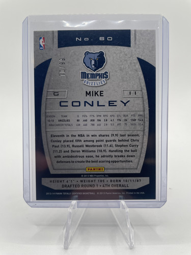 2014 14 Panini Totally Certified Mike Conley Red Foil 99 #60 (2).1
