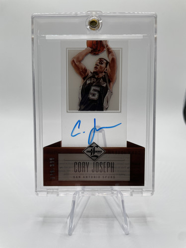 2012 13 Panini Limited Corey Joseph Clear Rookie On Card Auto 399 (1).1