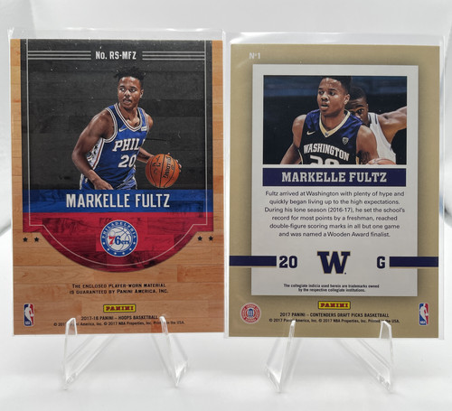2017 18 Panini Hoops Markelle Fultz Rise N Shine Rookie Patch + School Colors RC (2).1