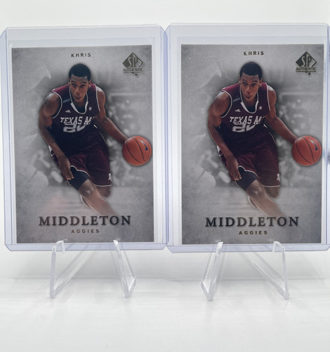 2012 13 SP Authentic Khris Middleton #35 Rookie RC Set (x2) (1).1