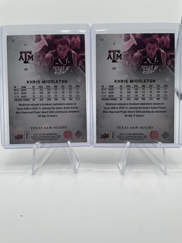 2012 13 SP Authentic Khris Middleton #35 Rookie RC Set (x2) (2).1