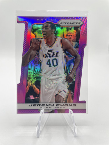 2013 14 Panini Prizm Jeremy Evans Purple Prizm Die Cut 49 SSP (1).1