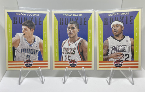 2013 14 Panini Past & Present Isaiah Thomas Tobais Harris + Vucevic Rookies (x3) (1).1
