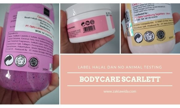 Label Halal dan No Animal Testing di Scarlett