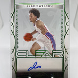 2022 23 Leaf Trinity Clear Jalen Wilson Green Holo Rookie Auto 20 (1)