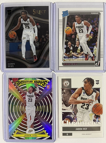 2022 23 Panini Prizm Jaden Ivey + Mosaic Breakaway Prizm Rookie Set (x10) (8).1
