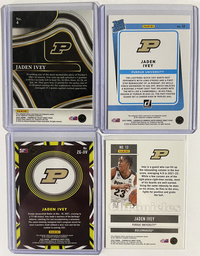 2022 23 Panini Prizm Jaden Ivey + Mosaic Breakaway Prizm Rookie Set (x10) (9).1