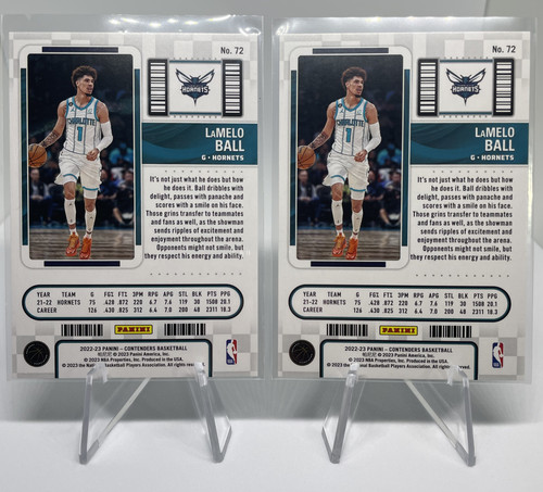 2022 23 Panini Contenders Lamelo Ball Playoff Ticket 249 (Set Of 2 ) (2).1