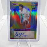 2022 23 Leaf Vivid Colby Jones Grey Prizm Rookie Auto 40 (1)