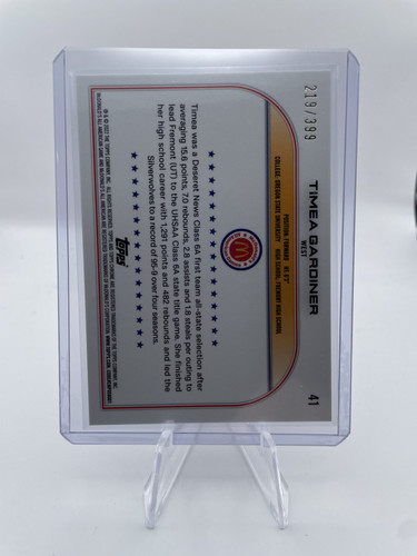 2022 23 Topps McDonald's Chrome Timea Gardiner Wave Refractor Rookie 399 (2).1