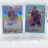 2022 23 Topps Mcdonald's Chrome MJ Rice Rookie Auto SP + Aqua Refractor 199