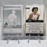 2022 23 Leaf Trinity Jalen Hood Schifino Clear Gold Auto 35 + Silver Auto 49 (2)
