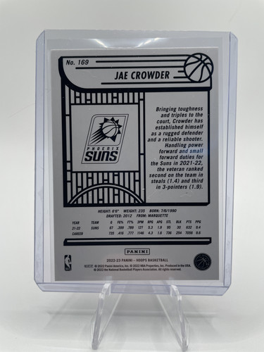 2022 23 NBA Hoops Jae Crowder Orange Pulsar SP 25 #169 (2).1