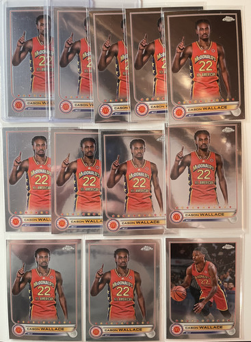 2022 23 Topps McDonald's Chrome Cason Wallace Base Rookie Set (x12).1