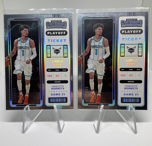 2022 23 Panini Contenders Lamelo Ball Playoff Ticket 249 (Set Of 2 ) (1).1