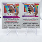 2022 23 Leaf Vivid Devan Cambridge White Prizm Auto 25 + Black 20 (2)