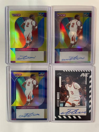 2022 23 Leaf Vivid + Ink Arterio Morris Refractor Auto Set (x4) 30 40 & 50 (1).1