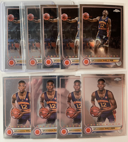 2022 23 Topps McDonald's Chrome Brandon Miller Rookie Set (x9).1