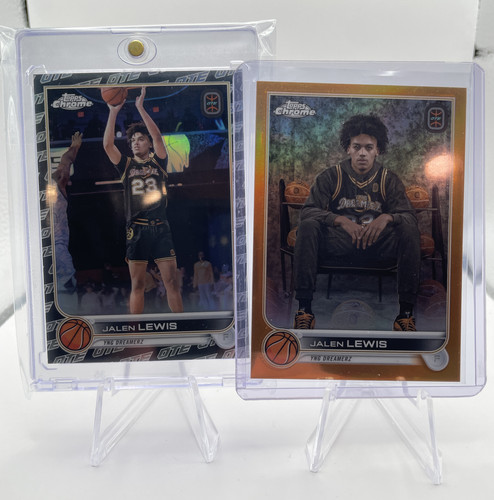 2022 23 Topps OTE Chrome Jalen Lewis Black Refractor Rookie 10 + Orange 25 (1).1