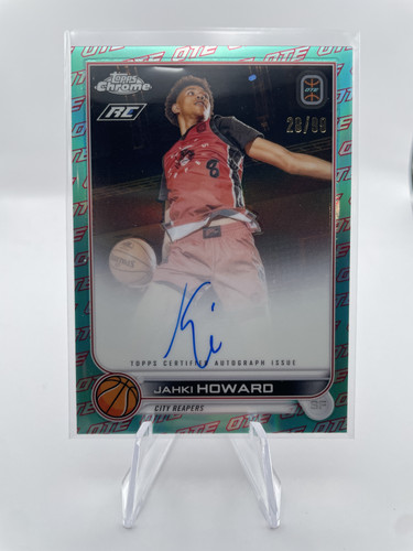 2022 23 Topps OTE Chrome Jahki Howard Aqua Refractor Rookie Auto 99 Set (x4) (2).1
