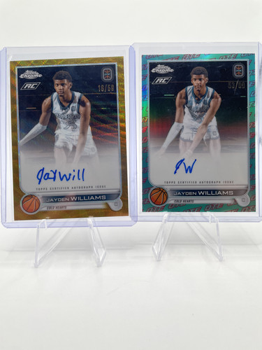 2022 23 Topps OTE Chrome Jayden Williams Gold Refractor Auto 50 + Insert Set (2).1