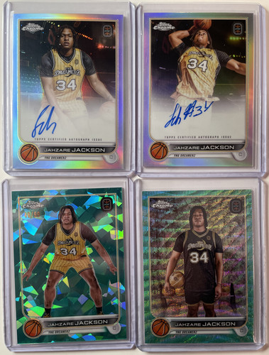 2022 23 Topps OTE Chrome Jahzare Jackson Autos + Aqua 99 + Refractors (x19) (2).1