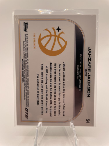 2022 23 Topps OTE Chrome Jahzare Jackson Green Auto 75 + Sapphire Aqua 99 Set (6).1