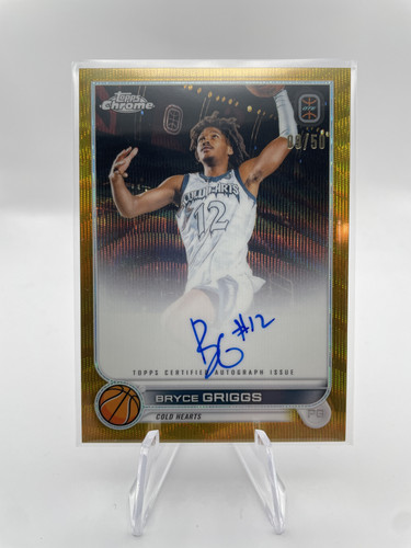 2022 23 Topps OTE Chrome Bryce Griggs Gold Refractor Rookie Auto 50 (1).1