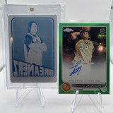 2022 23 Topps OTE Chrome Jahzare Jackson 11 Printing Plate + Green Auto 75 (1)