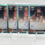 2022 23 Topps OTE Chrome Jahki Howard Aqua Refractor Rookie Auto 99 Set (x4) (1)