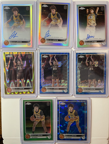 2022 23 Topps OTE Chrome Jalen Lewis Auto Gold 50 Green 75 Refractor Set (x39) (2).1