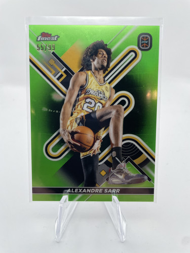2022 23 Topps OTE Chrome Alexandre Sarr Pink Refractor 150 + Finest Green 99 (4).1