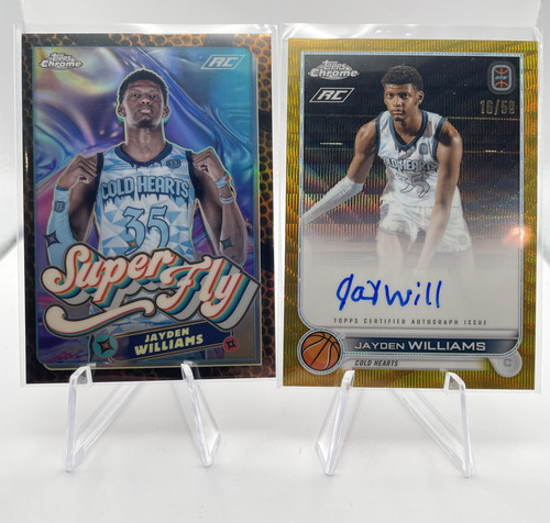 2022 23 Topps OTE Chrome Jayden Williams Gold Auto 50 + Superfly Case Hit SP25 (1).1