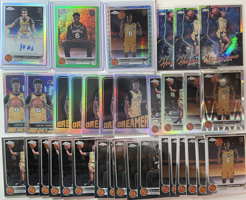 2022 23 Topps OTE Chrome Jazian Gortman Auto + Green 75 + Refractor Set (x34).1