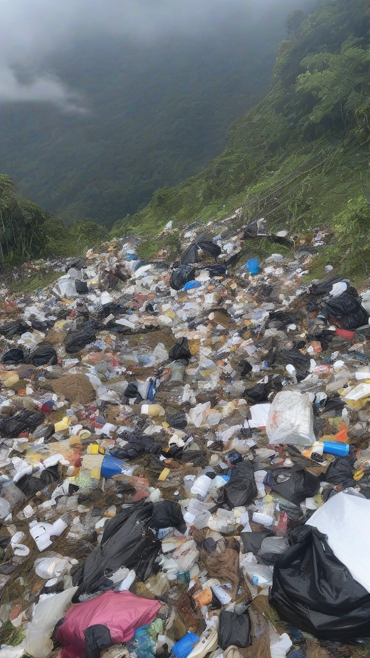 Mount Banahaw marred by piles of trash from pilgrims, tourists