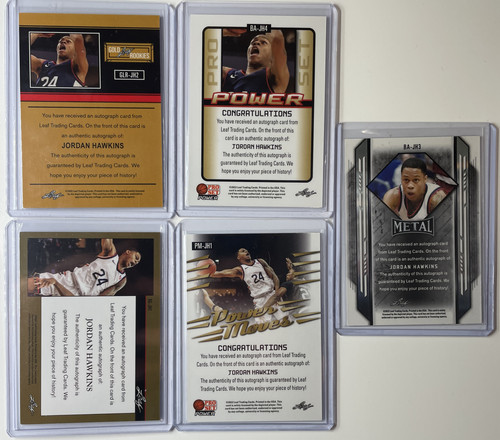 2021 22 Leaf Memories + Pro Set Jordan Hawkins Bronze Rookie Auto Set (x5) (2).1