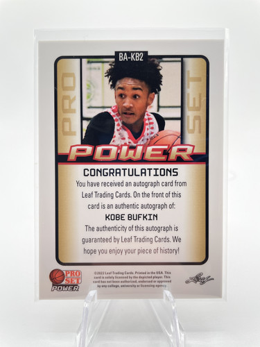2021 22 Leaf Kobe Bufkin Rookie Auto Set (x4) Red 25 Aqua 99 + Metal Blue 50 (5).1