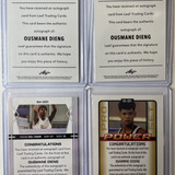 2021 22 Leaf Memories + Pro Set Ousmane Dieng Aqua Rookie Auto 99 Set (x4) (2)