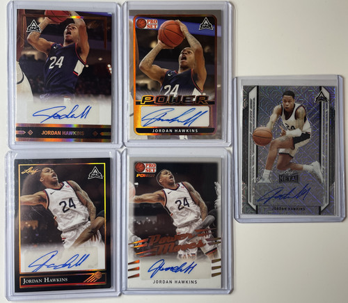 2021 22 Leaf Memories + Pro Set Jordan Hawkins Bronze Rookie Auto Set (x5) (1).1