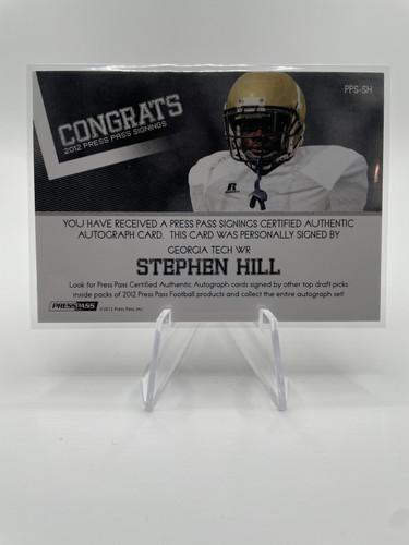 2012 Press Pass Stephen Hill Bronze On Card Rookie Auto 99 (2).1
